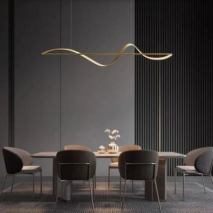 Lampa wisząca Fala — nowoczesna lampa LED nad stół lub wyspę kuchenną | Norivo Norivo