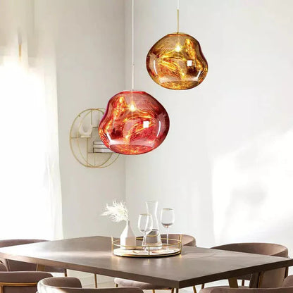 Designerska lampa wisząca topiona kula LED — 4 kolory, 4 rozmiary | Norivo Norivo