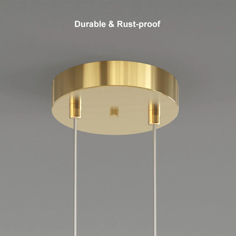 Lampa wisząca LED geometryczna — złoty design | Norivo Norivo