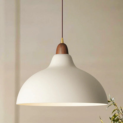 Lampa wisząca z drewnianym akcentem — minimalistyczny design | Norivo Norivo