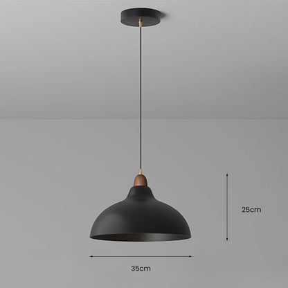 Lampa wisząca z drewnianym akcentem — minimalistyczny design | Norivo Norivo