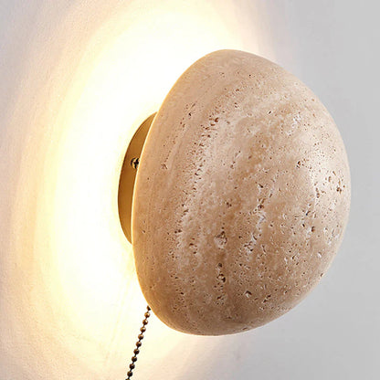 Lampa ścienna — kinkiet z kamienia trawertynowego, unikalny design | Norivo Norivo
