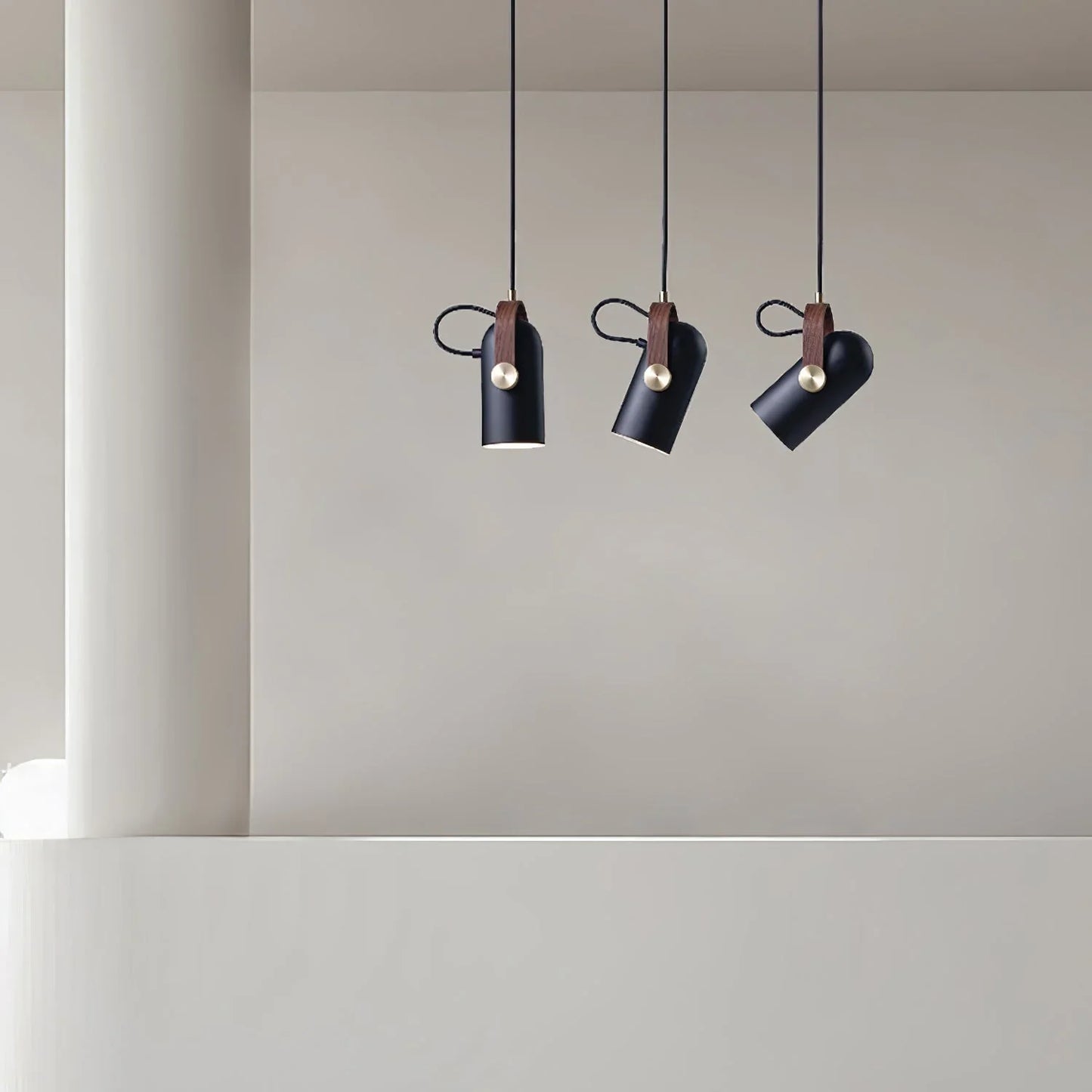 Lampa wisząca loftowa — drewno i metalowy klosz | Norivo Norivo