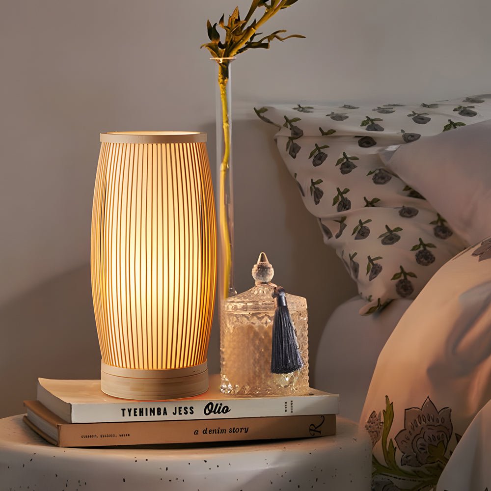 Lampa bambusowa japońska zdjęcie 2
