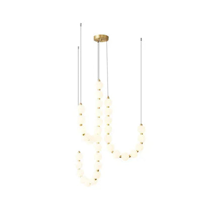 Lampa wisząca LED — efektowna forma naszyjnika z kulami świetlnymi | Norivo Norivo