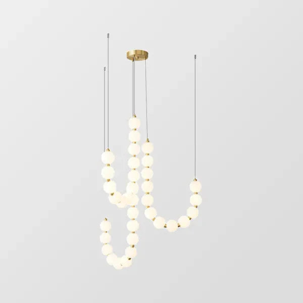 Lampa wisząca LED — efektowna forma naszyjnika z kulami świetlnymi | Norivo Norivo