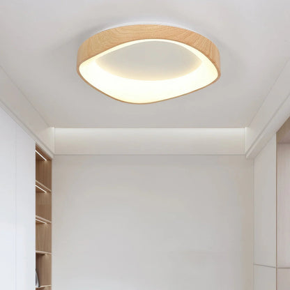 Skandynawska lampa sufitowa LED z efektem drewna — 5 kolorów, 3 rozmiary | Norivo Norivo