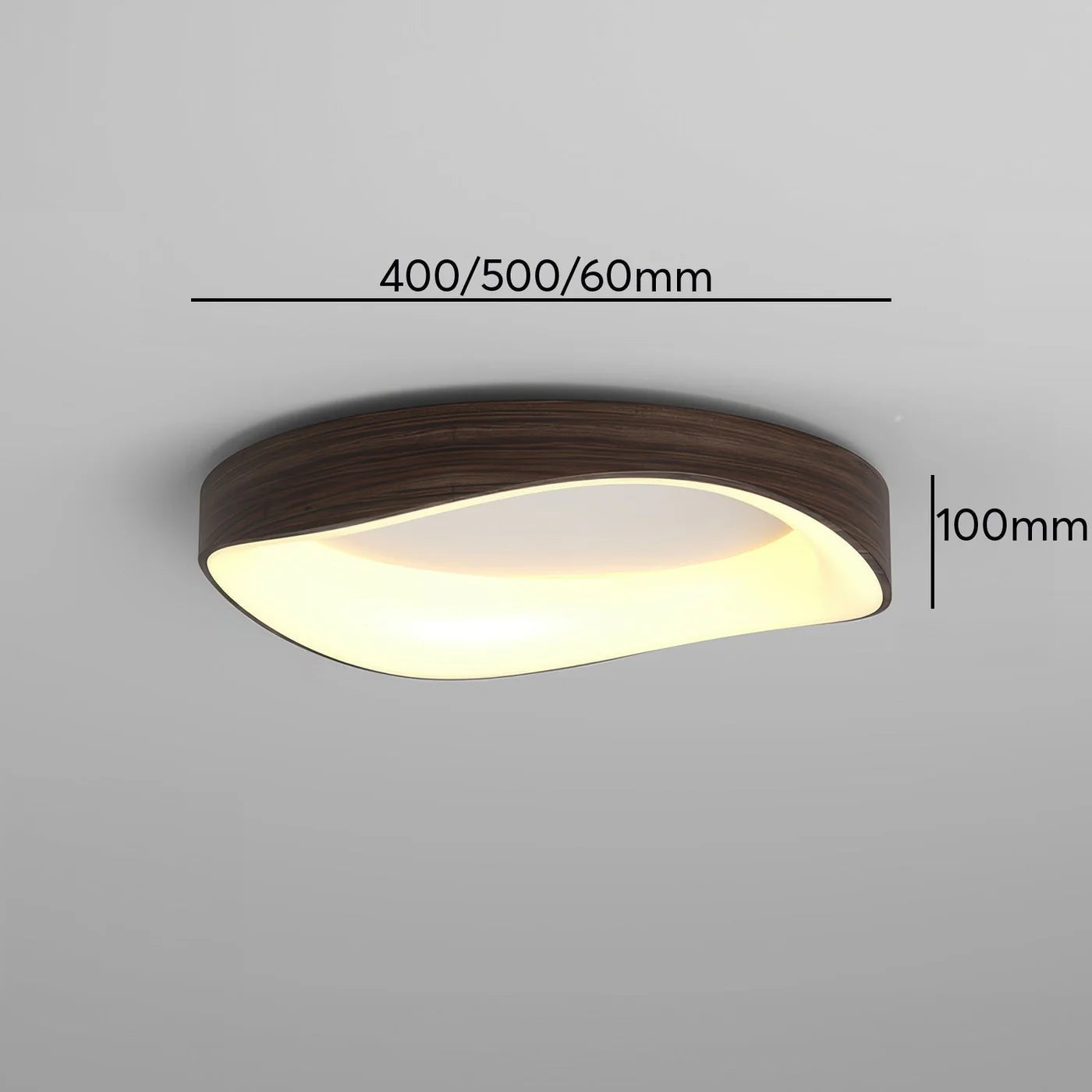 Skandynawska lampa sufitowa LED z efektem drewna — 5 kolorów, 3 rozmiary | Norivo Norivo