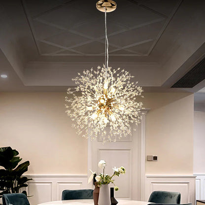 Ekskluzywny żyrandol z kryształkami — efektowna lampa sufitowa glamour | Norivo Norivo