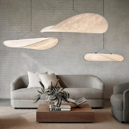 Designerska lampa wisząca Japandi — podłużny panel, nowoczesna elegancja | Norivo Norivo