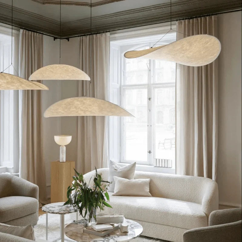 Designerska lampa wisząca Japandi — podłużny panel, nowoczesna elegancja | Norivo Norivo
