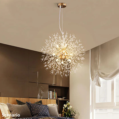 Ekskluzywny żyrandol z kryształkami — efektowna lampa sufitowa glamour | Norivo Norivo
