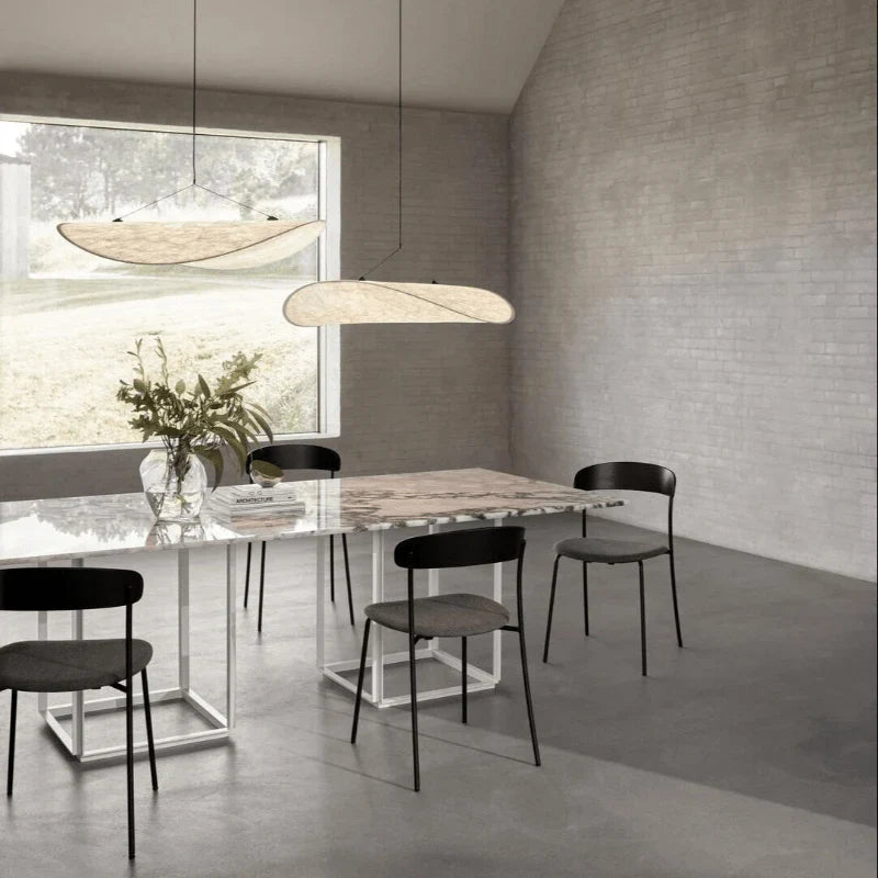 Designerska lampa wisząca Japandi — podłużny panel, nowoczesna elegancja | Norivo Norivo