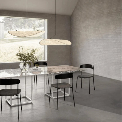 Designerska lampa wisząca Japandi — podłużny panel, nowoczesna elegancja | Norivo Norivo