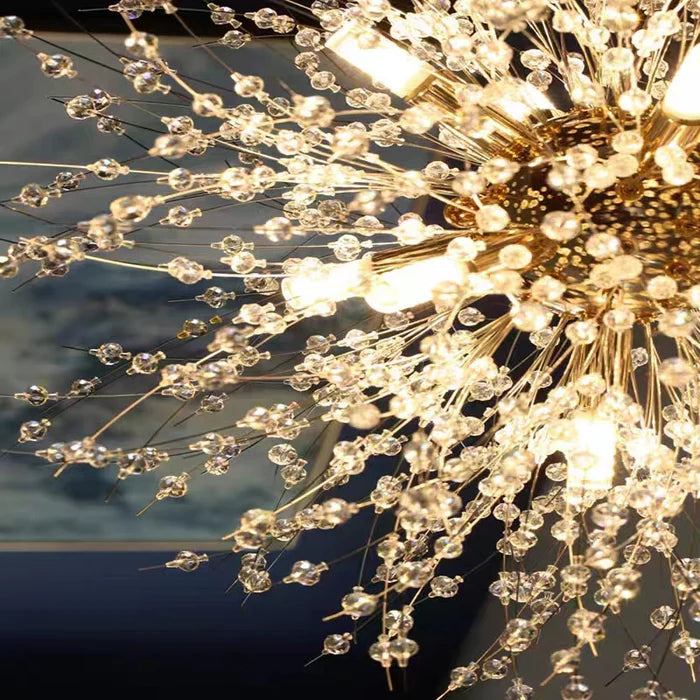 Ekskluzywny żyrandol z kryształkami — efektowna lampa sufitowa glamour | Norivo Norivo