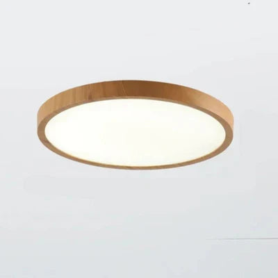 Lampa sufitowa LED z drewnianą ramą — okrągła | Norivo Norivo