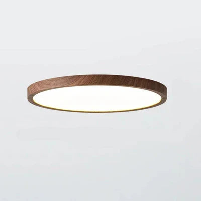 Lampa sufitowa LED z drewnianą ramą — okrągła | Norivo Norivo